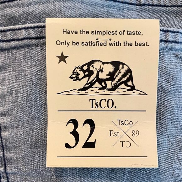 Trestles Supply Co. Distressed Stretch Denim Straight Fit Jeans Blue Size 32 NWT - Picture 5 of 10